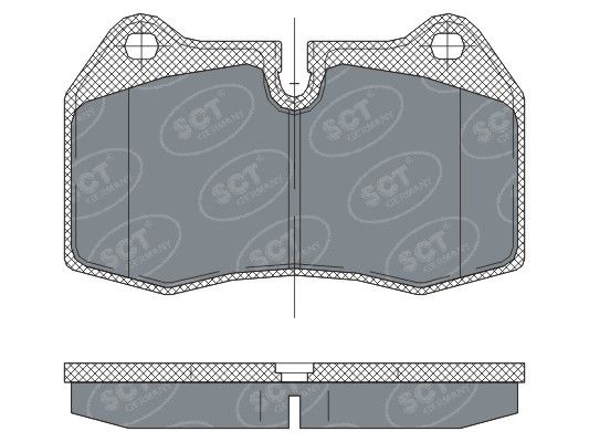 SCT GERMANY Комплект тормозных колодок, дисковый тормоз SP 272 PR